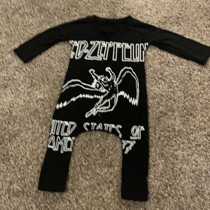 Led-Zepplin up-cycled T into a toddler Onesie.